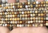 CAA4933 15.5 inches 4mm round yellow crazy lace agate beads wholesale