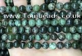 CAA4966 15.5 inches 8mm round green dendritic agate beads