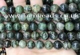 CAA4968 15.5 inches 12mm round green dendritic agate beads