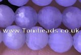 CAA5006 15.5 inches 6mm faceted round blue lace agate beads