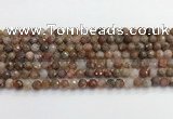 CAA5010 15.5 inches 6mm faceted round flower agate beads