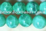 CAA5021 15.5 inches 6mm round green dragon veins agate beads