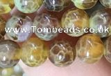 CAA5037 15.5 inches 6mm round yellow dragon veins agate beads