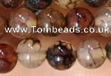 CAA5047 15.5 inches 6mm round dragon veins agate beads wholesale