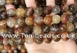 CAA5051 15.5 inches 14mm round dragon veins agate beads wholesale