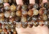 CAA5051 15.5 inches 14mm round dragon veins agate beads wholesale