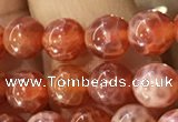 CAA5070 15.5 inches 4mm round red dragon veins agate beads