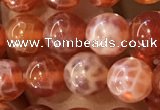 CAA5071 15.5 inches 6mm round red dragon veins agate beads