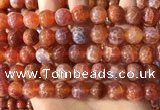 CAA5074 15.5 inches 12mm round red dragon veins agate beads