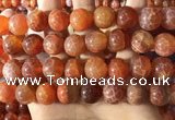 CAA5075 15.5 inches 14mm round red dragon veins agate beads