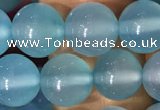 CAA5092 15.5 inches 8mm round sea blue agate beads wholesale