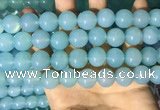 CAA5094 15.5 inches 12mm round sea blue agate beads wholesale