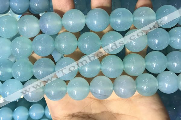 CAA5096 15.5 inches 16mm round sea blue agate beads wholesale