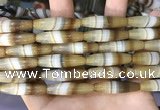 CAA5113 15.5 inches 8*30mm rice striped agate beads wholesale