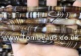 CAA5117 15.5 inches 8*33mm rice striped agate beads wholesale