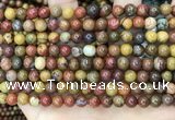 CAA5133 15.5 inches 6mm round red moss agate beads wholesale