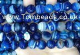 CAA5230 15.5 inches 12mm faceted round banded agate beads