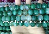 CAA5238 15.5 inches 14mm faceted round banded agate beads