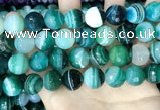 CAA5246 15.5 inches 16mm faceted round banded agate beads