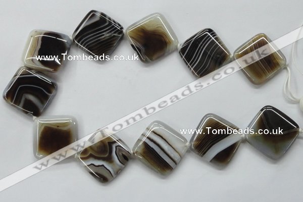 CAA525 15.5 inches 30*30mm diamond madagascar agate beads