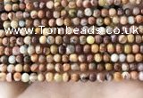 CAA5270 15.5 inches 4mm round natural red crazy lace agate beads