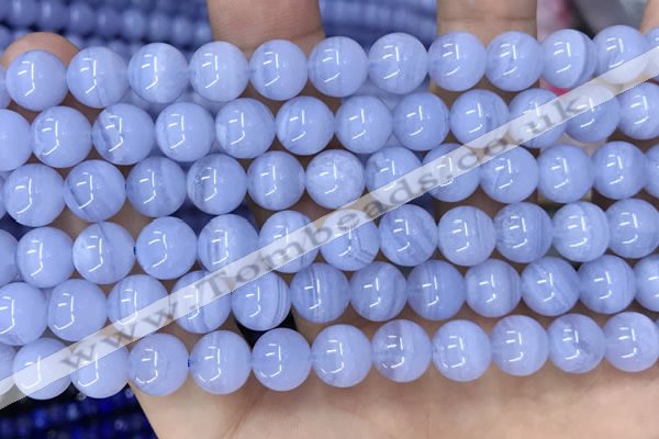 CAA5277 15.5 inches 8mm round natural blue lace agate beads