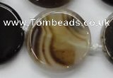 CAA528 15.5 inches 34mm flat round madagascar agate beads