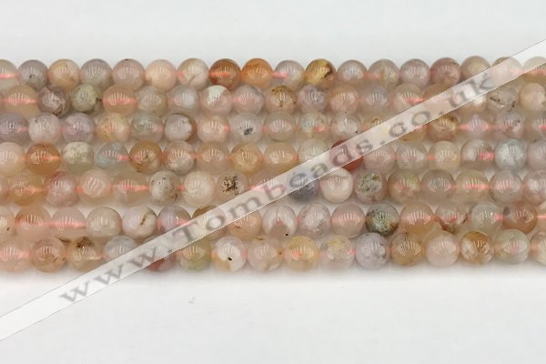 CAA5280 15.5 inches 6mm round sakura agate gemstone beads