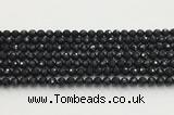 CAA5337 15.5 inches 6mm faceted round black onyx beads wholesale