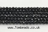 CAA5338 15.5 inches 8mm faceted round black onyx beads wholesale