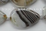 CAA534 15.5 inches 24*35mm flat teardrop madagascar agate beads