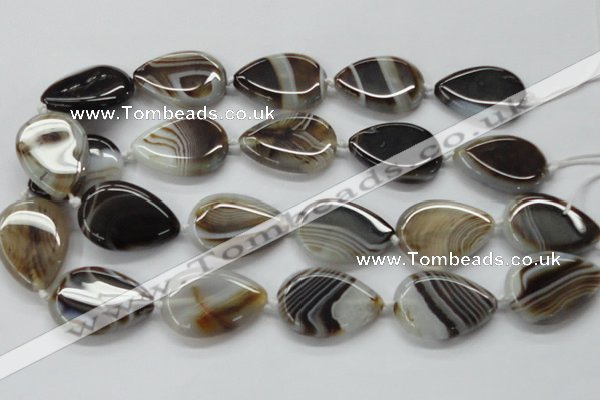 CAA534 15.5 inches 24*35mm flat teardrop madagascar agate beads