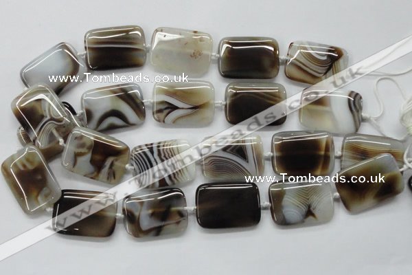 CAA537 15.5 inches 25*35mm rectangle madagascar agate beads