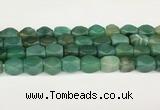 CAA5376 15.5 inches 10*12mm - 11*16mm faceted nuggets agate beads