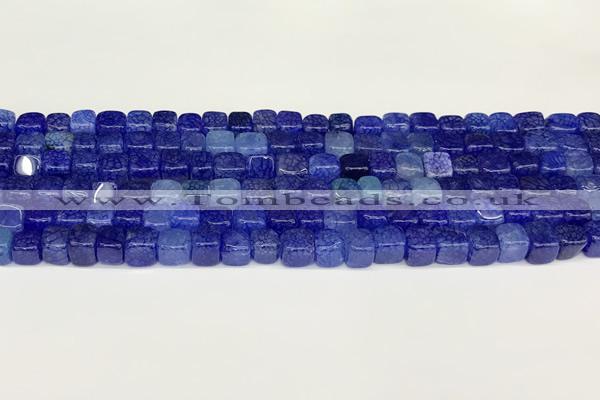 CAA5384 15.5 inches 6*7mm - 8*8mm nuggets agate gemstone beads