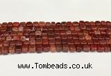 CAA5389 15.5 inches 6*7mm - 8*8mm nuggets agate gemstone beads