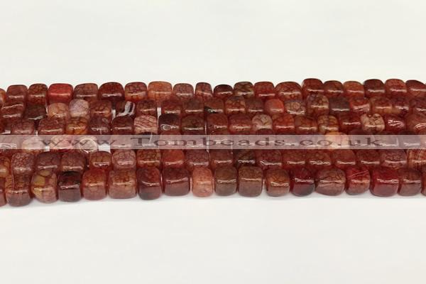 CAA5389 15.5 inches 6*7mm - 8*8mm nuggets agate gemstone beads