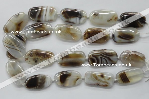 CAA539 15.5 inches 20*40mm freeform madagascar agate beads