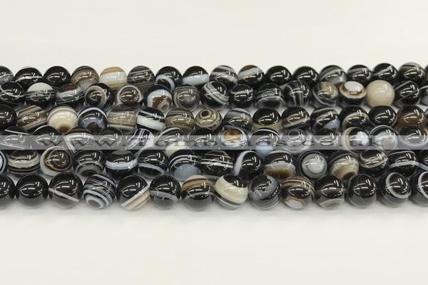 CAA5424 15.5 inches 8mm round agate gemstone beads