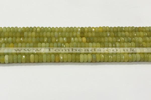 CAA5438 15.5 inches 6*8mm faceted rondelle agate gemstone beads