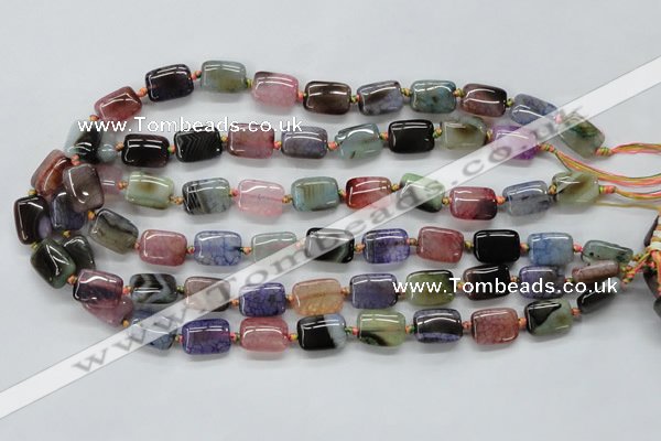 CAA544 15.5 inches 12*16mm rectangle dyed madagascar agate beads