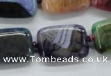 CAA545 15.5 inches 18*25mm rectangle dyed madagascar agate beads