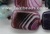 CAA546 15.5 inches 22*30mm rectangle dyed madagascar agate beads