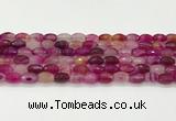 CAA5462 15.5 inches 8*12mm faceted rice agate beads