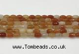 CAA5465 15.5 inches 8*12mm faceted rice agate beads