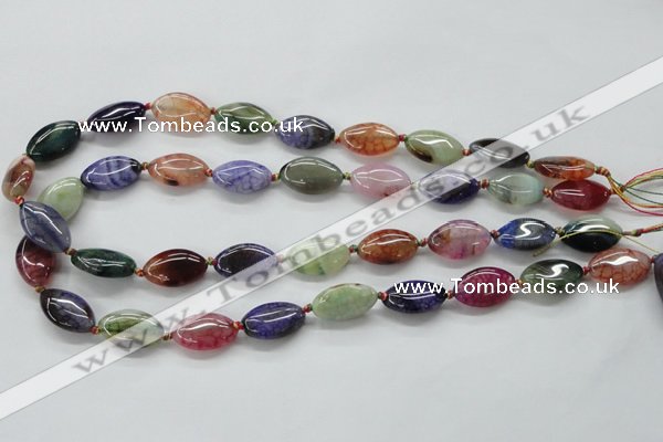 CAA547 15.5 inches 12*20mm marquise dyed madagascar agate beads