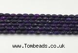 CAA5477 15.5 inches 8*12mm faceted rice agate beads