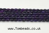 CAA5477 15.5 inches 8*12mm faceted rice agate beads