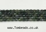 CAA5479 15.5 inches 8*12mm faceted rice agate beads