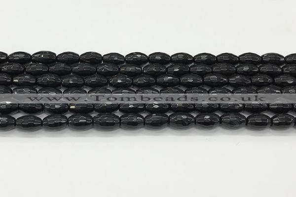 CAA5483 15.5 inches 8*12mm faceted rice agate beads